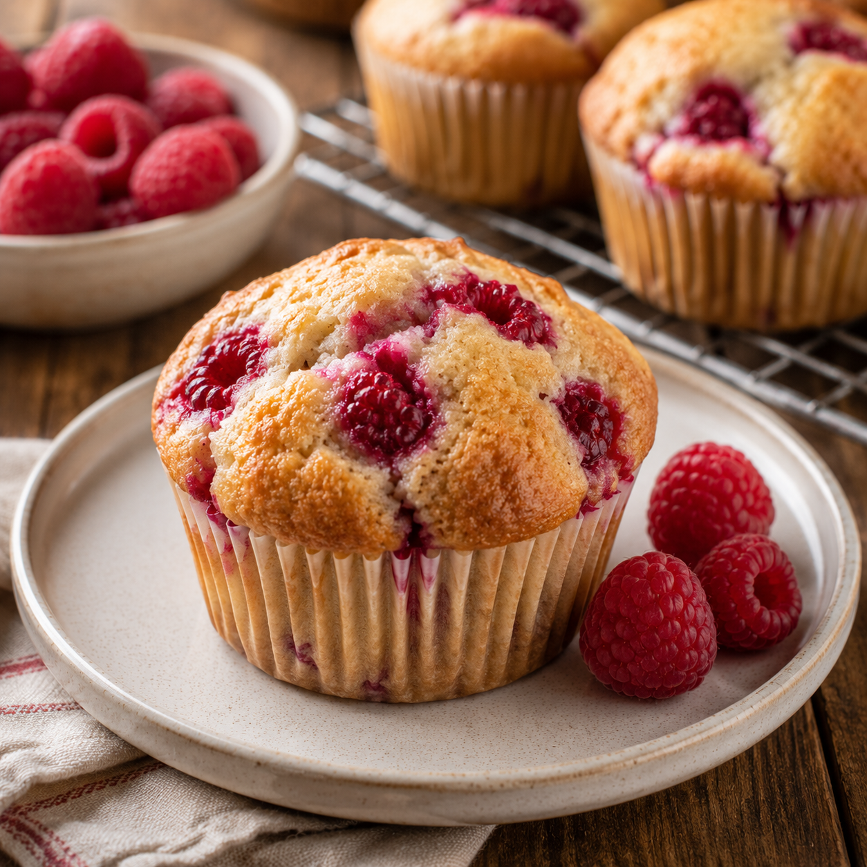 Muffin aux framboises (Jusqu'à épuisements des stocks)
