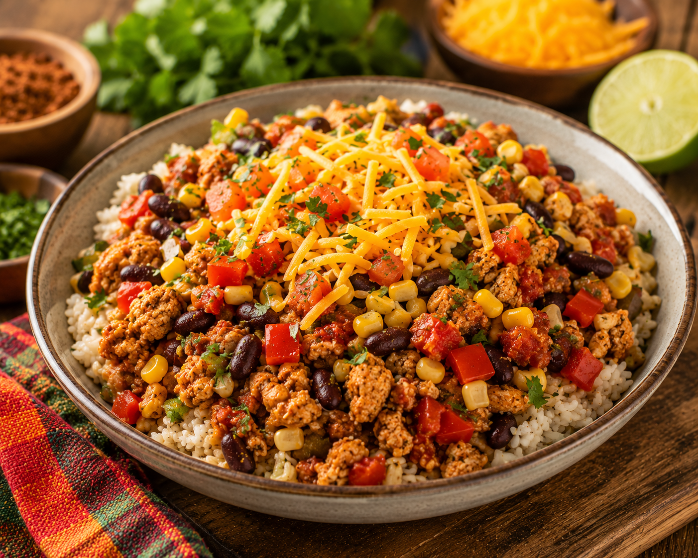 Riz au poulet tex mex gratiné (Jusqu'à épuisements des stocks)