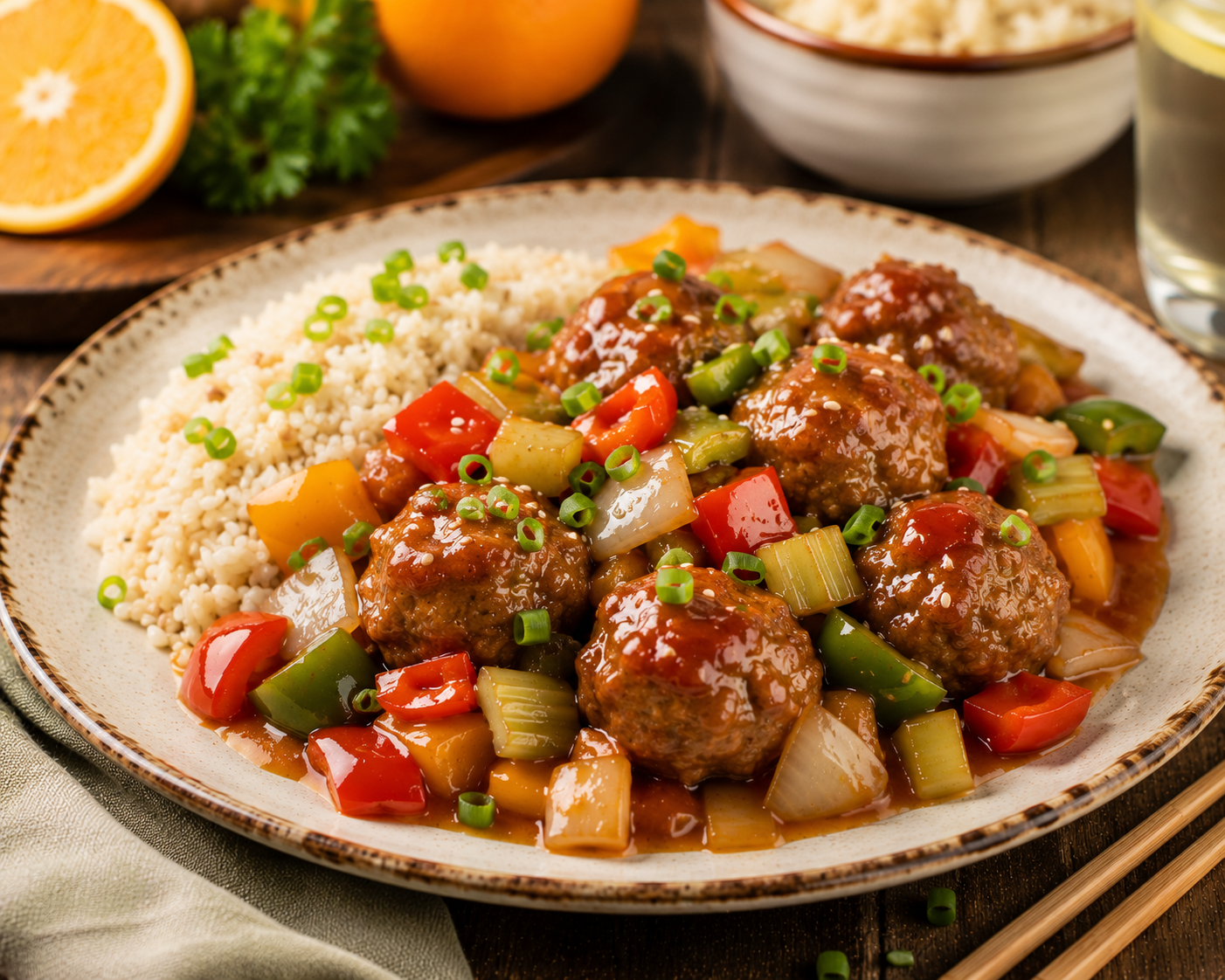 Sweet and sour meatballs
