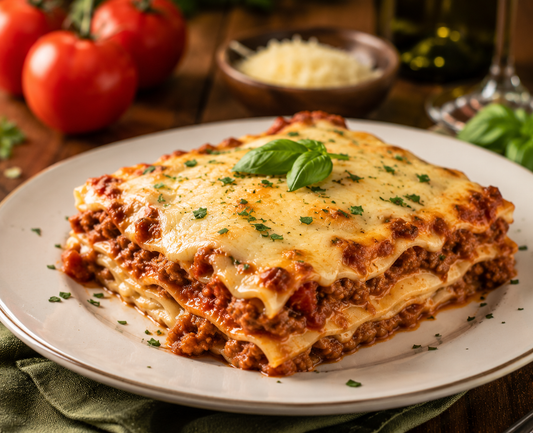 Lasagna with meat sauce