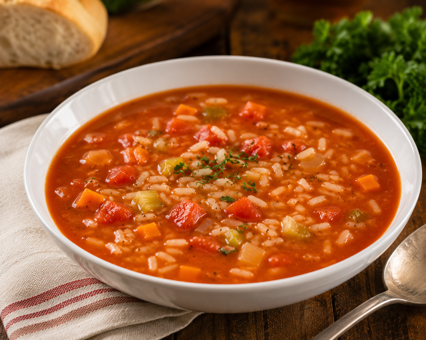 Soupe tomates et riz